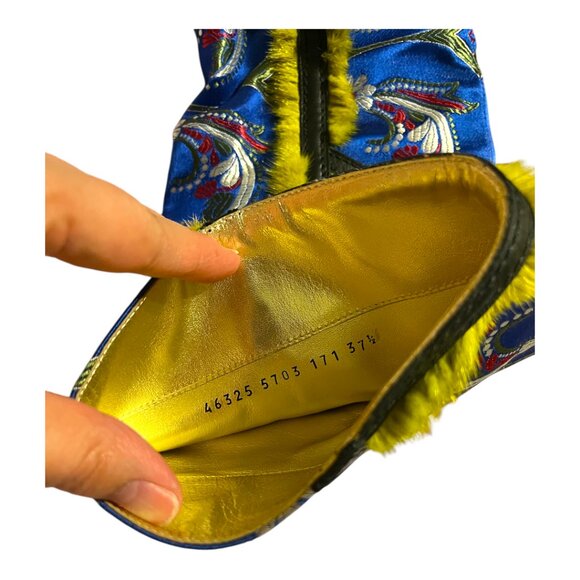 Casadei Italian Suede Leather Patchwork Fur Lined  Heeled Stiletto Boots - Picture 10 of 12